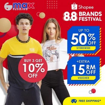 Max-Fashion-Shopee-8.8-Sale-350x350 - Apparels Fashion Accessories Fashion Lifestyle & Department Store Johor Kedah Kelantan Kuala Lumpur Malaysia Sales Melaka Negeri Sembilan Online Store Pahang Penang Perak Perlis Putrajaya Sabah Sarawak Selangor Terengganu 