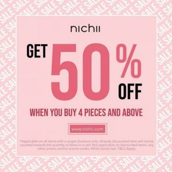 Nichii-50-off-Deal-350x350 - Apparels Fashion Accessories Fashion Lifestyle & Department Store Johor Kedah Kelantan Kuala Lumpur Melaka Negeri Sembilan Online Store Pahang Penang Perak Perlis Promotions & Freebies Putrajaya Sabah Sarawak Selangor Terengganu 