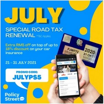 PolicyStreet-Road-Tax-Renewal-Promo-350x349 - Johor Kedah Kelantan Kuala Lumpur Melaka Negeri Sembilan Online Store Others Pahang Penang Perak Perlis Promotions & Freebies Putrajaya Sabah Sarawak Selangor Terengganu 