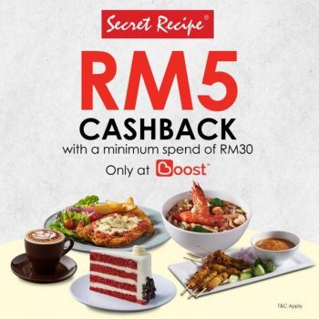 Secret-Recipe-Boost-RM5-Cashback-Promotion-350x350 - Beverages Cake Food , Restaurant & Pub Johor Kedah Kelantan Kuala Lumpur Melaka Negeri Sembilan Pahang Penang Perak Perlis Promotions & Freebies Putrajaya Sabah Sarawak Selangor Terengganu 