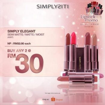 Simplysiti-Shopee-Lipsticks-Promotion-1-350x349 - Beauty & Health Cosmetics Johor Kedah Kelantan Kuala Lumpur Melaka Negeri Sembilan Online Store Pahang Penang Perak Perlis Promotions & Freebies Putrajaya Sabah Sarawak Selangor Terengganu 