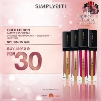 Simplysiti-Shopee-Lipsticks-Promotion-3-350x350 - Beauty & Health Cosmetics Johor Kedah Kelantan Kuala Lumpur Melaka Negeri Sembilan Online Store Pahang Penang Perak Perlis Promotions & Freebies Putrajaya Sabah Sarawak Selangor Terengganu 