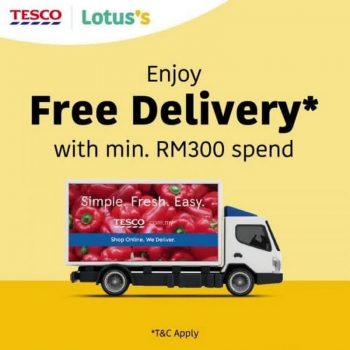 TESCO-Free-Delivery-Promo-350x350 - Johor Kedah Kelantan Kuala Lumpur Melaka Negeri Sembilan Pahang Penang Perak Perlis Promotions & Freebies Putrajaya Sabah Sarawak Selangor Supermarket & Hypermarket Terengganu 