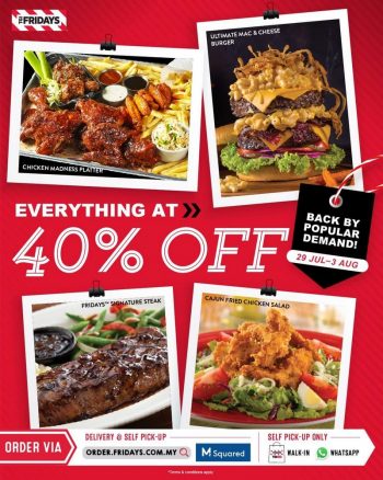 TGI-Fridays-40-off-Deals-350x438 - Beverages Food , Restaurant & Pub Kuala Lumpur Penang Promotions & Freebies Selangor 