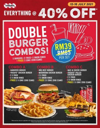 TGI-Fridays-40-off-Everything-Promotion-1-350x450 - Beverages Food , Restaurant & Pub Johor Kedah Kelantan Kuala Lumpur Melaka Negeri Sembilan Online Store Pahang Penang Perak Perlis Promotions & Freebies Putrajaya Sabah Sarawak Selangor Terengganu 