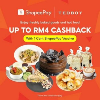 Tedboy-Bakery-CASHBACK-Promo-with-ShopeePay-350x350 - Beverages Food , Restaurant & Pub Johor Kedah Kelantan Kuala Lumpur Melaka Negeri Sembilan Pahang Penang Perak Perlis Promotions & Freebies Putrajaya Sabah Sarawak Selangor Terengganu 