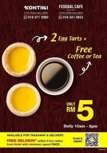 The-Federal-Egg-Tart-Promo-1-350x497 - Beverages Food , Restaurant & Pub Kuala Lumpur Promotions & Freebies Selangor 