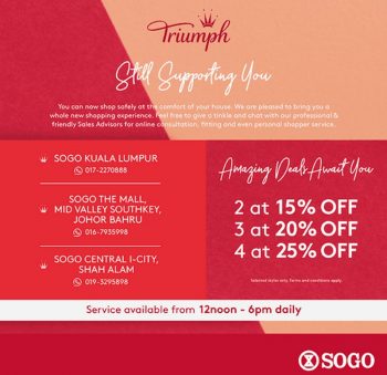 Triumps-Special-Deal-at-SOGO-350x339 - Fashion Accessories Fashion Lifestyle & Department Store Johor Kuala Lumpur Lingerie Promotions & Freebies Selangor 