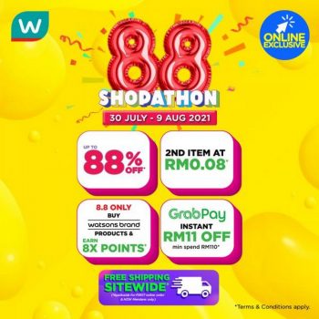 Watsons-Online-8.8-Shopathon-Sale-350x350 30 Jul-9 Aug 2021: Watsons Online 8.8 Shopathon Sale