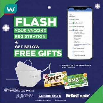Watsons-Vaccine-Registration-Free-Gift-Promotion-350x350 - Beauty & Health Cosmetics Health Supplements Johor Kedah Kelantan Kuala Lumpur Melaka Negeri Sembilan Pahang Penang Perak Perlis Personal Care Promotions & Freebies Putrajaya Sabah Sarawak Selangor Terengganu 
