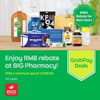 BIG-Pharmacy-GrabPay-Promo 13 Aug-19 Sep 2021: BIG Pharmacy GrabPay Promo