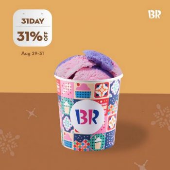 Baskin-Robbins-31st-Celebration-31-off-Promotion-350x350 - Beverages Food , Restaurant & Pub Ice Cream Johor Kedah Kelantan Kuala Lumpur Melaka Negeri Sembilan Pahang Penang Perak Perlis Promotions & Freebies Putrajaya Sabah Sarawak Selangor Terengganu 