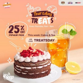 Beep-Thursday-Treat-25-OFF-Promo-Code-Promotion-350x350 - Beverages Food , Restaurant & Pub Johor Kedah Kelantan Kuala Lumpur Melaka Negeri Sembilan Online Store Pahang Penang Perak Perlis Promotions & Freebies Putrajaya Sabah Sarawak Selangor Terengganu 