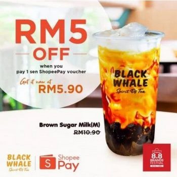Black-Whale-Brown-Sugar-Milk-Promo-with-ShopeePay-1-350x351 - Beverages Food , Restaurant & Pub Johor Kedah Kuala Lumpur Pahang Promotions & Freebies Sabah Selangor 