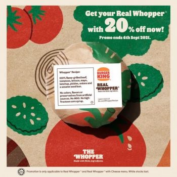 Burger-King-Real-Whopper-20-OFF-Promotion-350x350 31 Aug-6 Sep 2021: Burger King Real Whopper 20% OFF Promotion