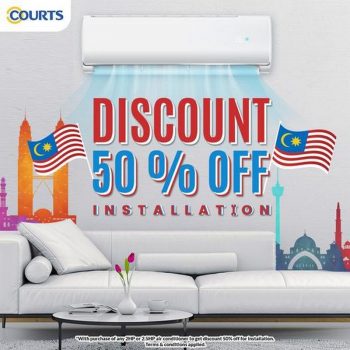 COURTS-Aircond-Installation-Service-50-OFF-Promotion-350x350 - Electronics & Computers Furniture Home & Garden & Tools Home Appliances Johor Kedah Kelantan Kitchen Appliances Kuala Lumpur Melaka Negeri Sembilan Online Store Pahang Penang Perak Perlis Promotions & Freebies Putrajaya Sabah Sarawak Selangor Terengganu 