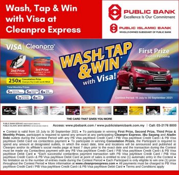 Cleanpro-Express-Wash-Tap-Win-Contest-with-Public-Bank-350x343 - Bank & Finance Events & Fairs Johor Kedah Kelantan Kuala Lumpur Melaka Negeri Sembilan Pahang Penang Perak Perlis Public Bank Putrajaya Sabah Sarawak Selangor Terengganu 