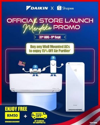 Daikin-Merdeka-Promo-on-Shopee-350x438 - Electronics & Computers Home Appliances Johor Kedah Kelantan Kuala Lumpur Melaka Negeri Sembilan Online Store Pahang Penang Perak Perlis Promotions & Freebies Putrajaya Sabah Sarawak Selangor Terengganu 