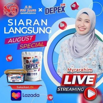 Depex-Streaming-Live-August-on-Lazada-350x350 - Events & Fairs Johor Kedah Kelantan Kuala Lumpur Melaka Negeri Sembilan Online Store Others Pahang Penang Perak Perlis Putrajaya Sabah Sarawak Selangor Terengganu 