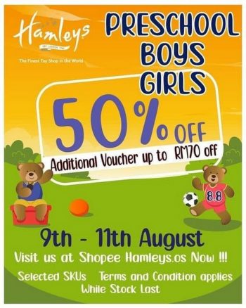 Hamleys-50-off-Promo-350x438 - Baby & Kids & Toys Johor Kedah Kelantan Kuala Lumpur Melaka Negeri Sembilan Online Store Pahang Penang Perak Perlis Promotions & Freebies Putrajaya Sabah Sarawak Selangor Terengganu Toys 