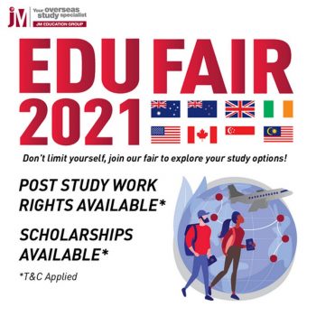 JM-Education-Group-Education-Fair-350x350 - Events & Fairs Johor Kedah Kelantan Kuala Lumpur Melaka Negeri Sembilan Online Store Others Pahang Penang Perak Perlis Putrajaya Sabah Sarawak Selangor Terengganu 