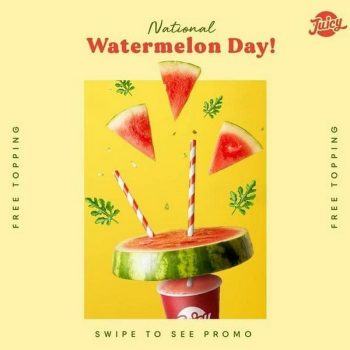 JUICY-Watermelon-Day-Promo-350x350 - Beverages Food , Restaurant & Pub Johor Kedah Kelantan Kuala Lumpur Melaka Negeri Sembilan Pahang Penang Perak Perlis Promotions & Freebies Putrajaya Sabah Sarawak Selangor Terengganu 