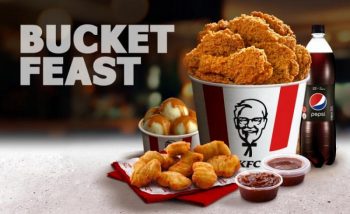 KFC-Bucket-Feast-Promo-350x214 - Beverages Fast Food Food , Restaurant & Pub Johor Kedah Kelantan Kuala Lumpur Melaka Negeri Sembilan Pahang Penang Perak Perlis Promotions & Freebies Putrajaya Sabah Sarawak Selangor Terengganu 