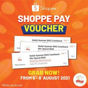 Kedai-Ayamas-ShopeePay-RM3-Cashback-Voucher-Promotion-350x350 - Beverages Food , Restaurant & Pub Johor Kedah Kelantan Kuala Lumpur Melaka Negeri Sembilan Pahang Penang Perak Perlis Promotions & Freebies Putrajaya Sabah Sarawak Selangor Terengganu 