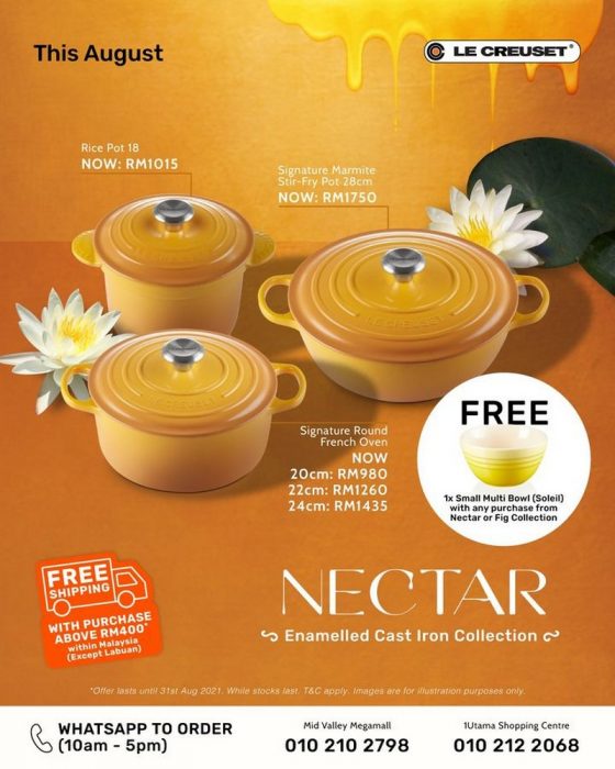 5 Aug 2021 Onward Le Creuset Botanique Collection Promo