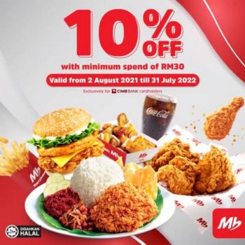 Marrybrown-CIMB-Card-10-OFF-Promotion-350x350 - Bank & Finance Beverages CIMB Bank Food , Restaurant & Pub Johor Kedah Kelantan Kuala Lumpur Melaka Negeri Sembilan Pahang Penang Perak Perlis Promotions & Freebies Putrajaya Sabah Sarawak Selangor Terengganu 