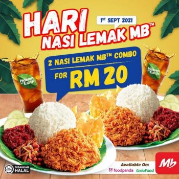 Marrybrown-Nasi-Lemak-MB-Combo-2-for-RM20-Promotion-350x350 - Beverages Food , Restaurant & Pub Johor Kedah Kelantan Kuala Lumpur Melaka Negeri Sembilan Pahang Penang Perak Perlis Promotions & Freebies Putrajaya Sabah Sarawak Selangor Terengganu 