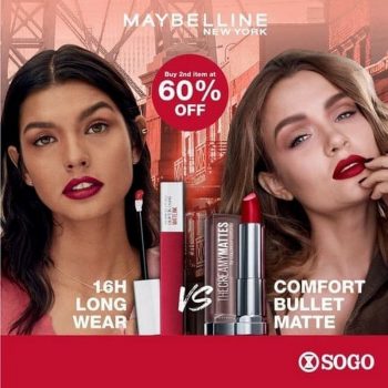 Maybelline-60-Off-Promo-at-Sogo-350x350 - Beauty & Health Cosmetics Johor Kuala Lumpur Promotions & Freebies Selangor 