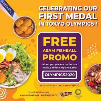 MyLaksa-First-Medal-Tokyo-Olympics-Promotion-350x350 - Beverages Food , Restaurant & Pub Johor Kedah Kelantan Kuala Lumpur Melaka Negeri Sembilan Pahang Penang Perak Perlis Promotions & Freebies Putrajaya Sabah Sarawak Selangor Terengganu 