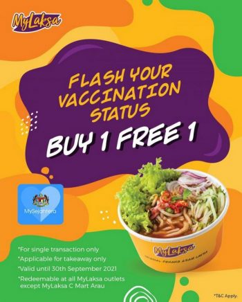 MyLaksa-Vaccination-Buy-1-Free-1-Promotion-1-350x436 - Beverages Food , Restaurant & Pub Johor Kedah Kelantan Kuala Lumpur Melaka Negeri Sembilan Pahang Penang Perak Perlis Promotions & Freebies Putrajaya Sabah Sarawak Selangor Terengganu 