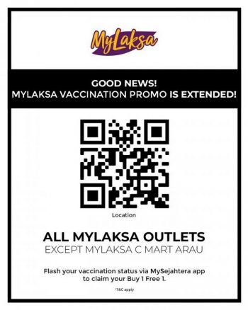 MyLaksa-Vaccination-Buy-1-Free-1-Promotion-350x438 - Beverages Food , Restaurant & Pub Johor Kedah Kelantan Kuala Lumpur Melaka Negeri Sembilan Pahang Penang Perak Perlis Promotions & Freebies Putrajaya Sabah Sarawak Selangor Terengganu 