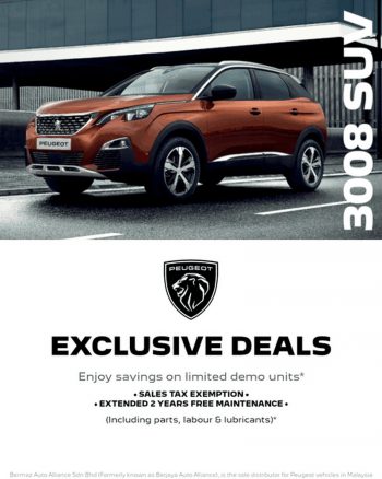 Peugeot-Exclusive-Deal-1-350x438 - Automotive Johor Kedah Kelantan Kuala Lumpur Melaka Negeri Sembilan Online Store Pahang Penang Perak Perlis Promotions & Freebies Putrajaya Sabah Sarawak Selangor Terengganu 