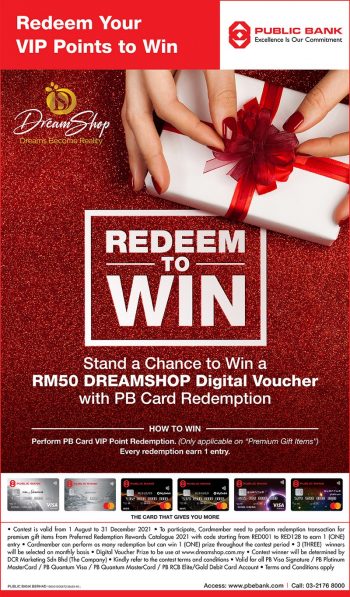 Public-Bank-Redeem-Your-VIP-Points-to-Win-350x597 - Bank & Finance Events & Fairs Johor Kedah Kelantan Kuala Lumpur Melaka Negeri Sembilan Online Store Pahang Penang Perak Perlis Public Bank Putrajaya Sabah Sarawak Selangor Terengganu 