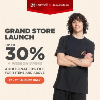 Quiksilver-Lazada-Grand-Store-Launch-Sale-350x350 - Apparels Fashion Accessories Fashion Lifestyle & Department Store Footwear Johor Kedah Kelantan Kuala Lumpur Malaysia Sales Melaka Negeri Sembilan Online Store Pahang Penang Perak Perlis Putrajaya Sabah Sarawak Selangor Terengganu 