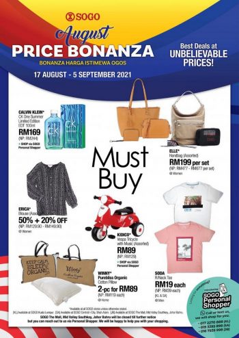 SOGO-August-Price-Bonanza-Promotion-350x494 - Kuala Lumpur Promotions & Freebies Selangor Supermarket & Hypermarket 