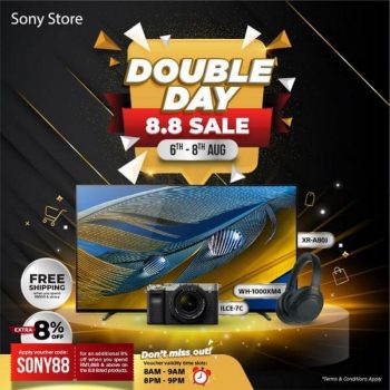 Sony-Double-Day-8.8-Sale-350x350 - Audio System & Visual System Cameras Computer Accessories Electronics & Computers Home Appliances IT Gadgets Accessories Johor Kedah Kelantan Kuala Lumpur Malaysia Sales Melaka Negeri Sembilan Online Store Pahang Penang Perak Perlis Putrajaya Sabah Sarawak Selangor Terengganu 