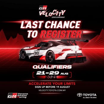 Toyota-GR-Velocity-Esports-Championship-350x350 - Events & Fairs Johor Kedah Kelantan Kuala Lumpur Melaka Negeri Sembilan Online Store Others Pahang Penang Perak Perlis Putrajaya Sabah Sarawak Selangor Terengganu 