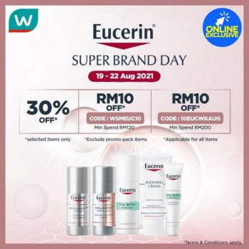 Watsons-Online-Eucerin-Super-Brand-Day-Sale-350x350 19-22 Aug 2021: Watsons Online Eucerin Super Brand Day Sale
