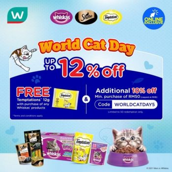 Watsons-Online-World-Cat-Day-Promotion-350x350 - Beauty & Health Health Supplements Johor Kedah Kelantan Kuala Lumpur Melaka Negeri Sembilan Online Store Pahang Penang Perak Perlis Personal Care Pets Promotions & Freebies Putrajaya Sabah Sarawak Selangor Sports,Leisure & Travel Terengganu 