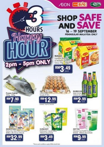 AEON-Happy-Hour-Promotion-350x495 - Johor Kedah Kelantan Kuala Lumpur Melaka Negeri Sembilan Pahang Penang Perak Perlis Promotions & Freebies Putrajaya Sabah Sarawak Selangor Supermarket & Hypermarket Terengganu 