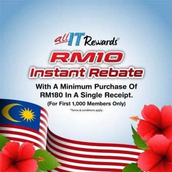 All-IT-Hypermarket-Members-RM10-Instant-Rebate-Promotion-350x350 - Computer Accessories Electronics & Computers IT Gadgets Accessories Johor Kedah Kelantan Kuala Lumpur Melaka Negeri Sembilan Pahang Penang Perak Perlis Promotions & Freebies Putrajaya Sabah Sarawak Selangor Terengganu 