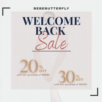 Bebebutterfly-Welcome-Back-Sale-350x350 - Apparels Fashion Accessories Fashion Lifestyle & Department Store Kuala Lumpur Malaysia Sales Selangor 