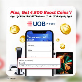 Boost-Special-Deal-with-UOB-2-350x350 - Bank & Finance Johor Kedah Kelantan Kuala Lumpur Melaka Negeri Sembilan Online Store Others Pahang Penang Perak Perlis Promotions & Freebies Putrajaya Sabah Sarawak Selangor Terengganu United Overseas Bank 