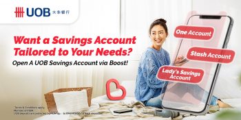 Boost-Special-Deal-with-UOB-350x175 - Bank & Finance Johor Kedah Kelantan Kuala Lumpur Melaka Negeri Sembilan Online Store Others Pahang Penang Perak Perlis Promotions & Freebies Putrajaya Sabah Sarawak Selangor Terengganu United Overseas Bank 