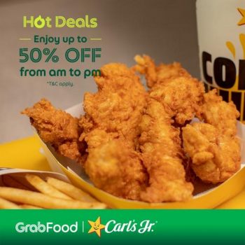 Carls-Jr-GrabFood-Hot-Deals-Promotion-350x350 - Beverages Food , Restaurant & Pub Johor Kedah Kelantan Kuala Lumpur Melaka Negeri Sembilan Online Store Pahang Penang Perak Perlis Promotions & Freebies Putrajaya Sabah Sarawak Selangor Terengganu 