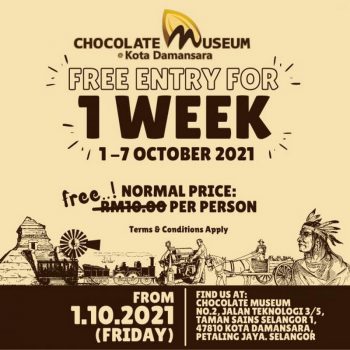 Chocolate-Museum-Relaunch-Free-Entry-Promotion-1-350x350 - Gifts , Souvenir & Jewellery Promotions & Freebies Selangor 